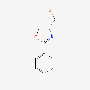 molecular formula C10H10BrNO B3243957 4-(Bromomethyl)-2-phenyl-4,5-dihydro-1,3-oxazole CAS No. 160149-03-1