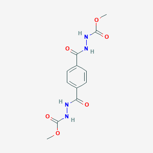 molecular formula C12H14N4O6 B324396 N'1,N'4-BIS(METHOXYCARBONYL)BENZENE-1,4-DICARBOHYDRAZIDE 
