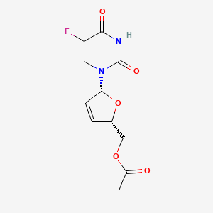 [(2S,5R)-5-(5-Fluoro-2,4-dioxopyrimidin-1-yl)-2,5-dihydrofuran-2-yl]methyl acetate