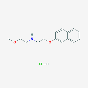 molecular formula C15H20ClNO2 B3244206 (2-Methoxyethyl)[2-(2-naphthyloxy)ethyl]amine hydrochloride CAS No. 1609408-89-0