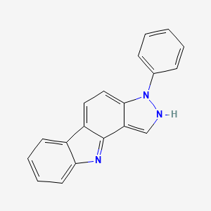 molecular formula C19H13N3 B3244305 3-Phenyl-3,10-dihydropyrazolo[4,3-a]carbazole CAS No. 1613406-18-0
