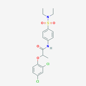 molecular formula C19H22Cl2N2O4S B324437 2-(2,4-dichlorophenoxy)-N-[4-(diethylsulfamoyl)phenyl]propanamide 