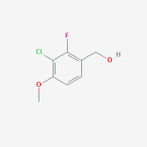 molecular formula C8H8ClFO2 B3244393 (3-Chloro-2-fluoro-4-methoxyphenyl)methanol CAS No. 1616601-81-0