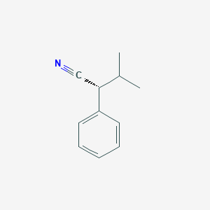 molecular formula C11H13N B3244428 Benzeneacetonitrile, alpha-(1-methylethyl)-, (alphaR)- CAS No. 161967-83-5