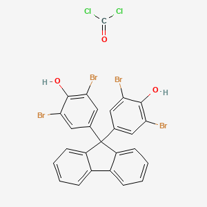 molecular formula C26H14Br4Cl2O3 B3244704 carbonyl dichloride;2,6-dibromo-4-[9-(3,5-dibromo-4-hydroxyphenyl)fluoren-9-yl]phenol CAS No. 163184-22-3