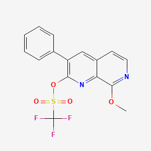 molecular formula C16H11F3N2O4S B3244719 8-Methoxy-3-phenyl-1,7-naphthyridin-2-yl trifluoromethanesulfonate CAS No. 1632286-02-2