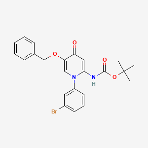 molecular formula C23H23BrN2O4 B3244734 tert-Butyl (5-(benzyloxy)-1-(3-bromophenyl)-4-oxo-1,4-dihydropyridin-2-yl)carbamate CAS No. 1632286-20-4