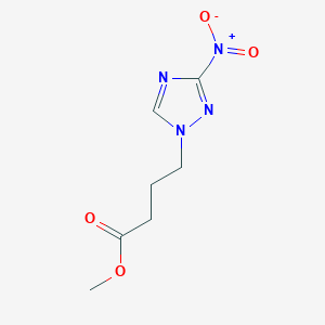 molecular formula C7H10N4O4 B3244786 methyl 4-(3-nitro-1H-1,2,4-triazol-1-yl)butanoate CAS No. 163527-46-6