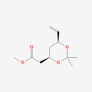 methyl (4R,6S)-6-ethenyl-2,2-dimethyl-1,3-dioxane-4-acetate