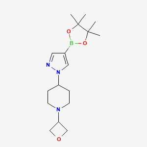 Piperidine, 1-(3-oxetanyl)-4-[4-(4,4,5,5-tetramethyl-1,3,2-dioxaborolan-2-yl)-1H-pyrazol-1-yl]-