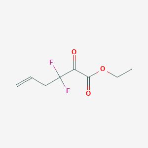 molecular formula C8H10F2O3 B3245052 Ethyl 3,3-difluoro-2-oxohex-5-enoate CAS No. 165465-49-6