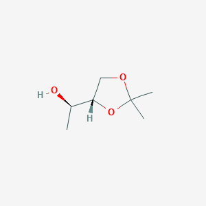 molecular formula C7H14O3 B3245060 (R)-1-((S)-2,2-Dimethyl-1,3-dioxolan-4-yl)ethanol CAS No. 165524-52-7