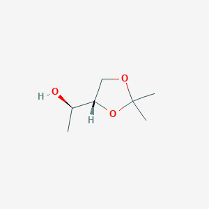 molecular formula C7H14O3 B3245060 (1R)-1-[(4S)-2,2-dimethyl-1,3-dioxolan-4-yl]ethanol CAS No. 165524-52-7