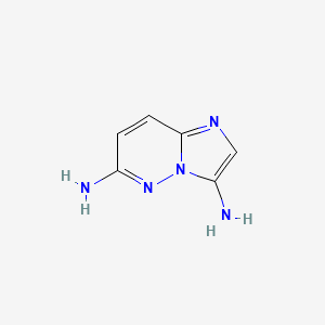 molecular formula C6H7N5 B3245131 Imidazo[1,2-b]pyridazine-3,6-diamine CAS No. 166176-50-7