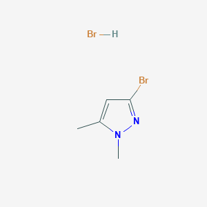 molecular formula C5H8Br2N2 B3245217 3-bromo-1,5-dimethylpyrazole;hydrobromide CAS No. 1669415-86-4