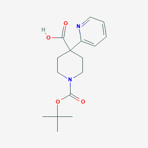 molecular formula C16H22N2O4 B3245259 1-(tert-Butoxycarbonyl)-4-(pyridin-2-yl)piperidine-4-carboxylic acid CAS No. 167263-07-2