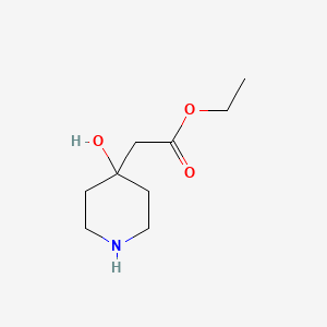molecular formula C9H17NO3 B3245274 Ethyl 2-(4-hydroxypiperidin-4-yl)acetate CAS No. 167364-28-5