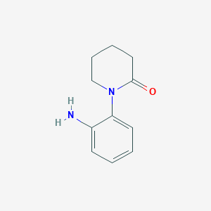molecular formula C11H14N2O B3245349 1-(2-Aminophenyl)piperidin-2-one CAS No. 167864-96-2