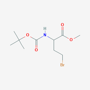 molecular formula C10H18BrNO4 B3245361 2-(tert-butoxycarbonylamino)-4-bromobutanoic acid methyl ester CAS No. 168077-38-1