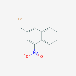 molecular formula C11H8BrNO2 B3245397 Naphthalene, 3-(bromomethyl)-1-nitro- CAS No. 16855-42-8