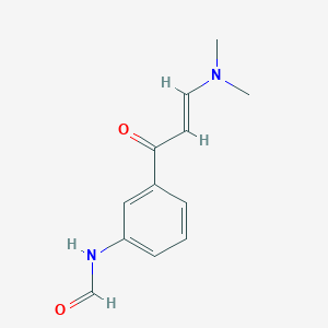 molecular formula C12H14N2O2 B032455 N-[3-[(2E)-3-(Dimethylamino)-1-oxo-2-propen-1-yl]phenyl]-formamide CAS No. 1227694-91-8