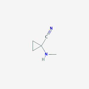 molecular formula C5H8N2 B3245585 1-(Methylamino)cyclopropane-1-carbonitrile CAS No. 1698290-52-6