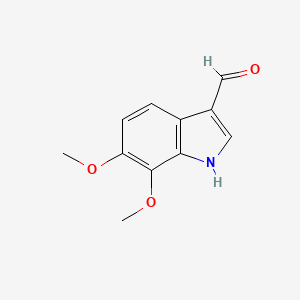 molecular formula C11H11NO3 B3245630 6,7-Dimethoxy-1H-indole-3-carbaldehyde CAS No. 170489-28-8
