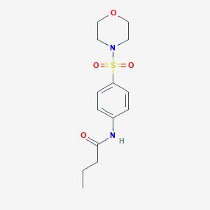 molecular formula C14H20N2O4S B324565 N-[4-(4-morpholinylsulfonyl)phenyl]butanamide 