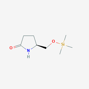 molecular formula C8H17NO2Si B3245688 (S)-5-(((Trimethylsilyl)oxy)methyl)pyrrolidin-2-one CAS No. 170885-02-6