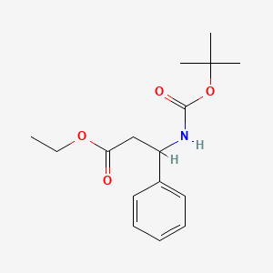 molecular formula C16H23NO4 B3245772 ethyl 3-{[(tert-butoxy)carbonyl]amino}-3-phenylpropanoate CAS No. 172265-28-0