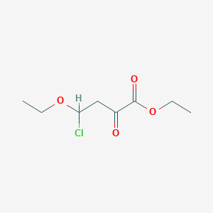 molecular formula C8H13ClO4 B3245775 Butanoic acid, 4-chloro-4-ethoxy-2-oxo-, ethyl ester CAS No. 172314-57-7
