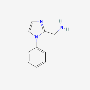 molecular formula C10H11N3 B3245783 (1-phenyl-1H-imidazol-2-yl)methanamine CAS No. 172370-38-6