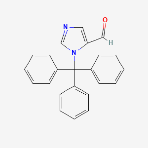 molecular formula C23H18N2O B3245788 3-tritylimidazole-4-carbaldehyde CAS No. 172498-90-7
