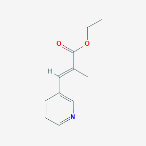 molecular formula C11H13NO2 B3245833 Ethyl 2-methyl-3-(pyridin-3-yl)prop-2-enoate CAS No. 172656-39-2