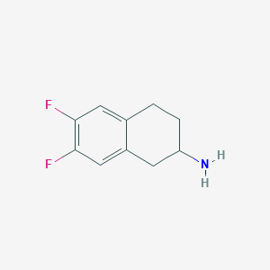 B3246006 (-)-6,7-Difluoro-1,2,3,4-tetrahydronaphthalen-2-ylamine CAS No. 173998-64-6