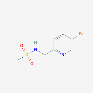 molecular formula C7H9BrN2O2S B3246017 N-[(5-Bromo-2-pyridinyl)methyl]methanesulfonamide CAS No. 173999-24-1