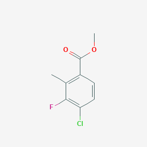 molecular formula C9H8ClFO2 B3246038 Methyl 4-chloro-3-fluoro-2-methylbenzoate CAS No. 174403-70-4