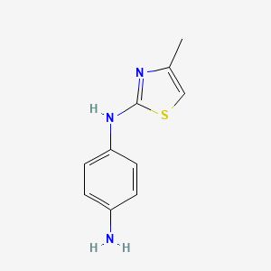 molecular formula C10H11N3S B3246046 1-N-(4-methyl-1,3-thiazol-2-yl)benzene-1,4-diamine CAS No. 1745-19-3
