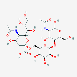 molecular formula C25H42N2O19 B3246076 NeuAc(a2-6)Gal(b1-4)GlcNAc CAS No. 174757-71-2
