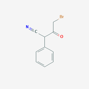 molecular formula C10H8BrNO B3246132 4-Bromo-3-oxo-2-phenylbutanenitrile CAS No. 175432-90-3