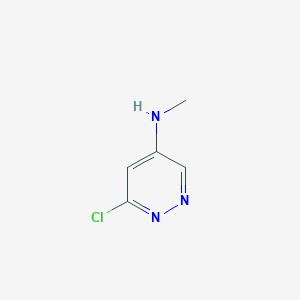 molecular formula C5H6ClN3 B3246215 6-chloro-N-methylpyridazin-4-amine CAS No. 17645-08-8