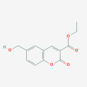 molecular formula C13H12O5 B3246251 ethyl 6-(hydroxymethyl)-2-oxo-2H-chromene-3-carboxylate CAS No. 176770-20-0