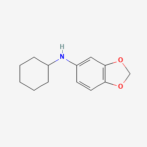 molecular formula C13H17NO2 B3246261 N-cyclohexyl-2H-1,3-benzodioxol-5-amine CAS No. 176905-99-0