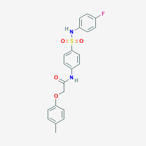 molecular formula C21H19FN2O4S B324636 N-[4-[(4-fluorophenyl)sulfamoyl]phenyl]-2-(4-methylphenoxy)acetamide 