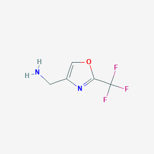 molecular formula C5H5F3N2O B3246388 [2-(Trifluoromethyl)-1,3-oxazol-4-yl]methanamine CAS No. 1780694-01-0