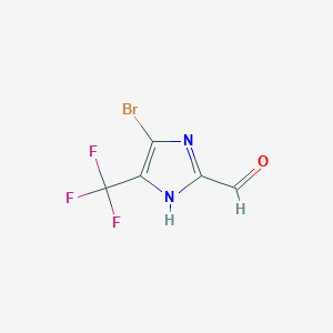 molecular formula C5H2BrF3N2O B3246434 5-bromo-4-(trifluoromethyl)-1H-imidazole-2-carbaldehyde CAS No. 1782250-66-1
