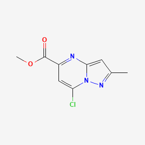 molecular formula C9H8ClN3O2 B3246459 Methyl 7-chloro-2-methylpyrazolo[1,5-a]pyrimidine-5-carboxylate CAS No. 1783390-73-7