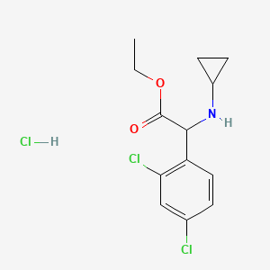 Ethyl 2-(cyclopropylamino)-2-(2,4-dichlorophenyl)acetate hydrochloride
