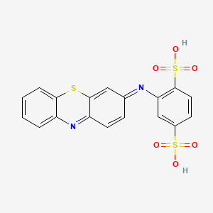 molecular formula C18H12N2O6S3 B3246587 3-(2',5'-disulfophenylimino)-3H-phenothiazine CAS No. 178861-30-8