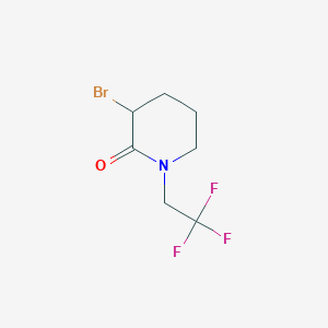 molecular formula C7H9BrF3NO B3246603 3-Bromo-1-(2,2,2-trifluoroethyl)piperidin-2-one CAS No. 178946-36-6